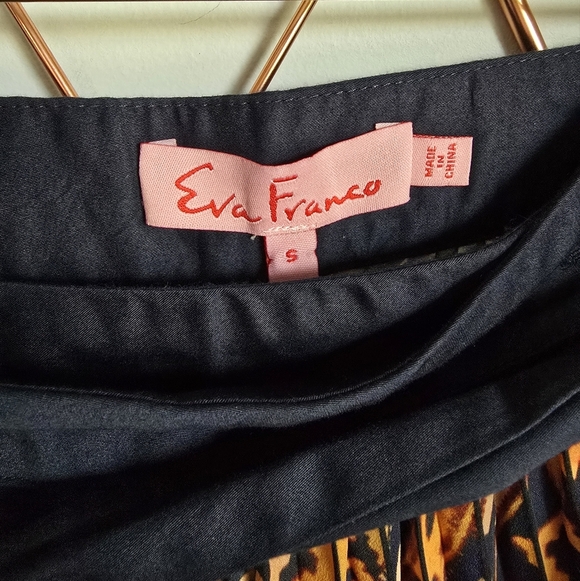 Anthropologie, New Eva Franco Pleated Cargo Wrap Skirt Blue/Orange SZ Small 2 - Picture 7 of 13